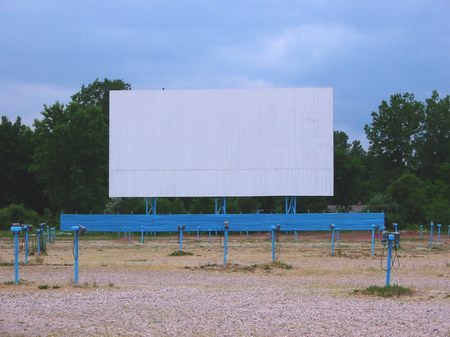 US-23 Drive-In Theater - Screen - Photo From Water Winter Wonderland